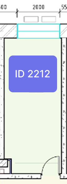 Планировка офиса № 2212, 17 м²