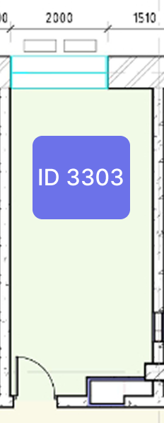 Планировка офиса № 3303, 17,7 м²