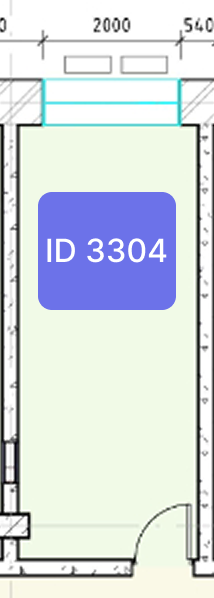 Планировка офиса № 3304, 17,6 м²