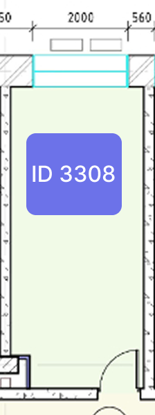 Планировка офиса № 3308, 16,8 м²