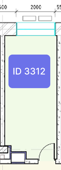 Планировка офиса № 3312, 17 м²
