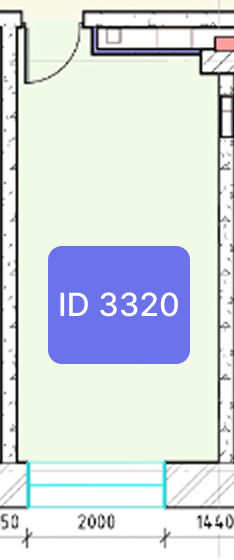 Планировка офиса № 3320, 17 м²
