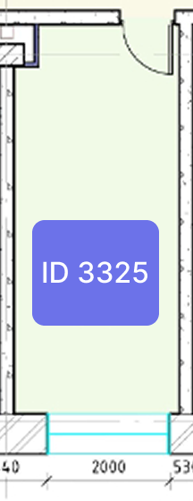 Планировка офиса № 3325, 17,4 м²
