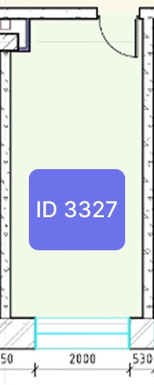 Планировка офиса № 3327, 17,3 м²