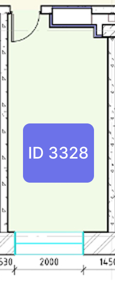 Планировка офиса № 3328, 17,6 м²