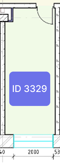Планировка офиса № 3329, 16,7 м²
