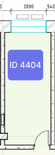 Планировка офиса № 4404, 17,6 м²