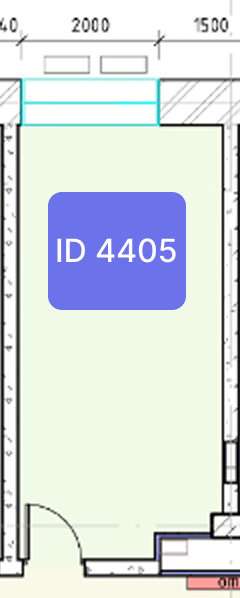 Планировка офиса № 4405, 17,4 м²