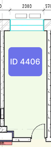 Планировка офиса № 4406, 16,7 м²