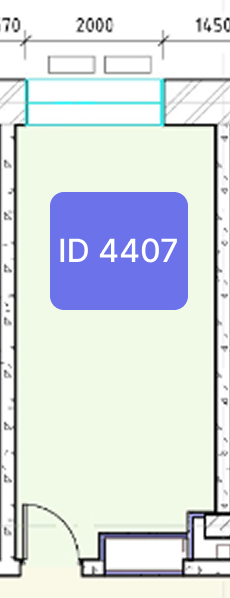 Планировка офиса № 4407, 17,1 м²