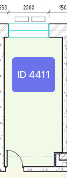 Планировка офиса № 4411, 17,6 м²