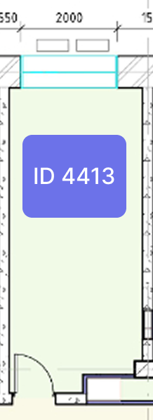 Планировка офиса № 4413, 17,2 м²