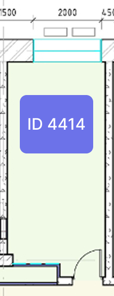 Планировка офиса № 4414, 17 м²