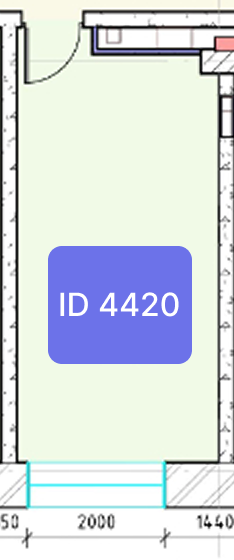 Планировка офиса № 4420, 17 м²
