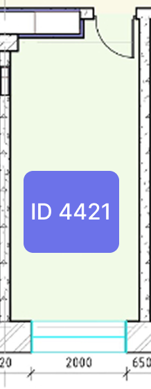 Планировка офиса № 4421, 17 м²