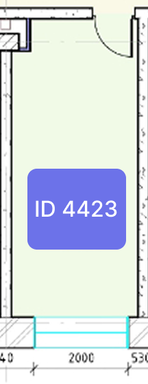 Планировка офиса № 4423, 17,4 м²