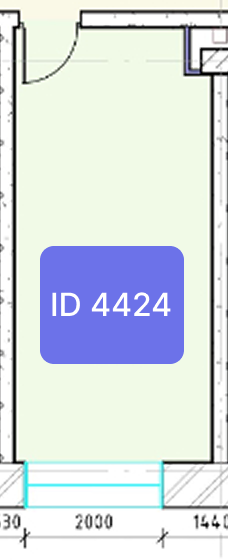 Планировка офиса № 4424, 17,5 м²
