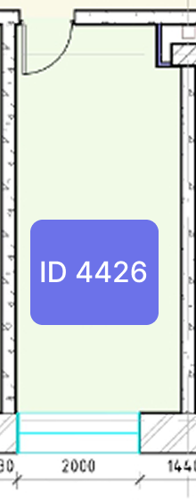 Планировка офиса № 4426, 17,5 м²