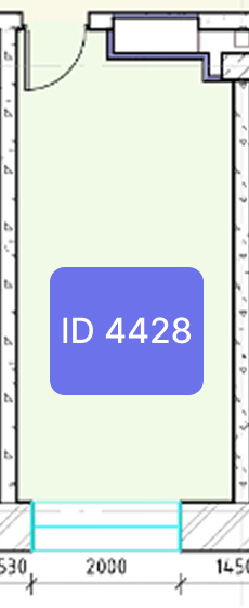 Планировка офиса № 4428, 17,6 м²