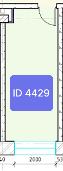 Планировка офиса № 4429, 16,7 м²