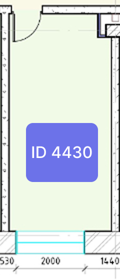 Планировка офиса № 4430, 18,1 м²