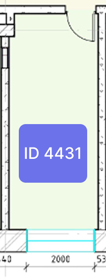 Планировка офиса № 4431, 16,8 м²