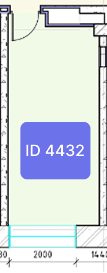 Планировка офиса № 4432, 17,1 м²