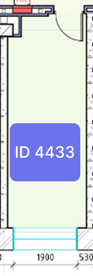 Планировка офиса № 4433, 16,7 м²