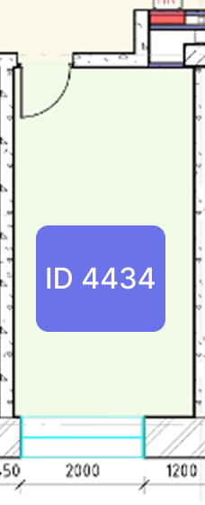 Планировка офиса № 4434, 16 м²
