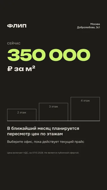 Сторис 9. 350 000 ₽ за м² и пересмотр цен по этажам